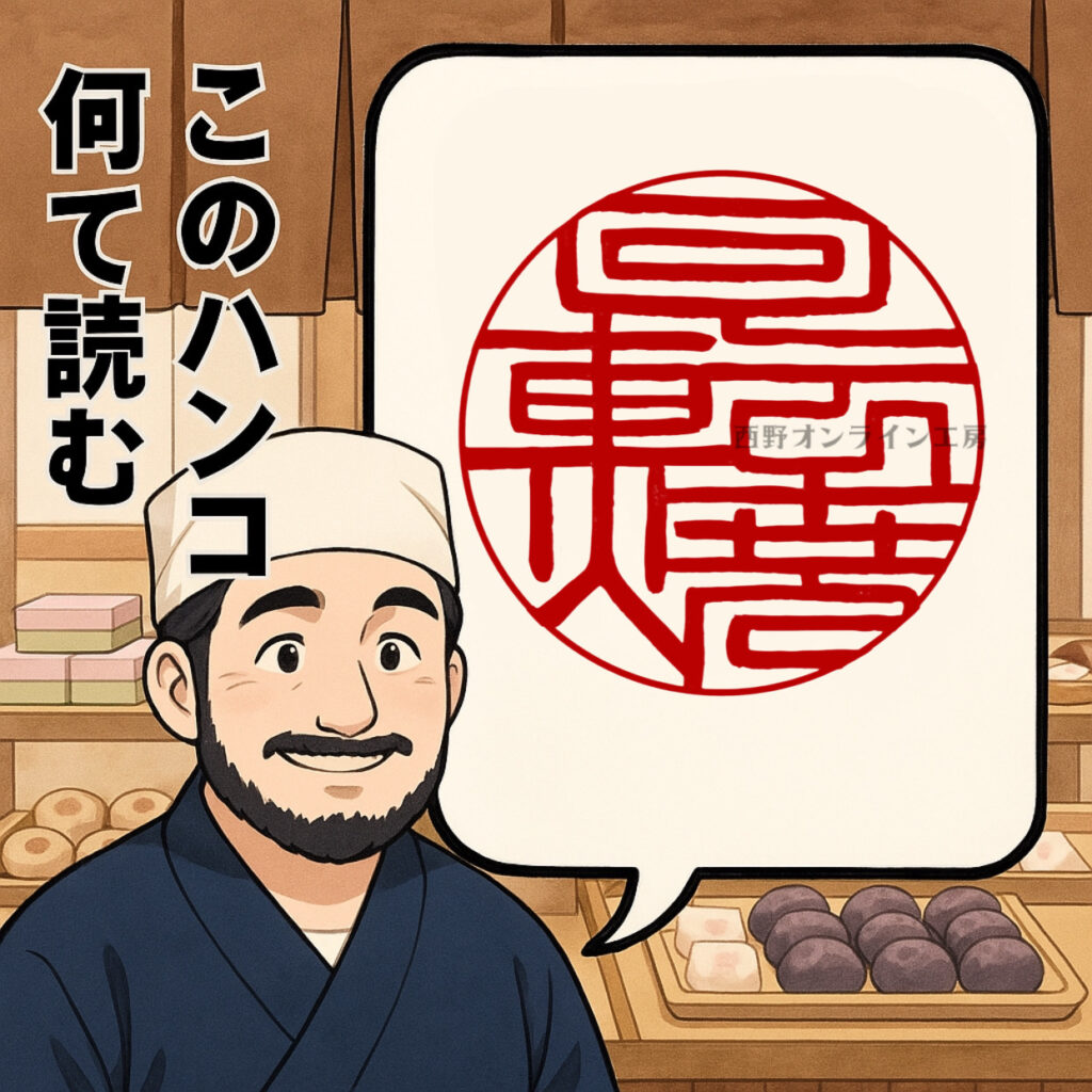 ハンコクイズ 「回転焼」の印鑑