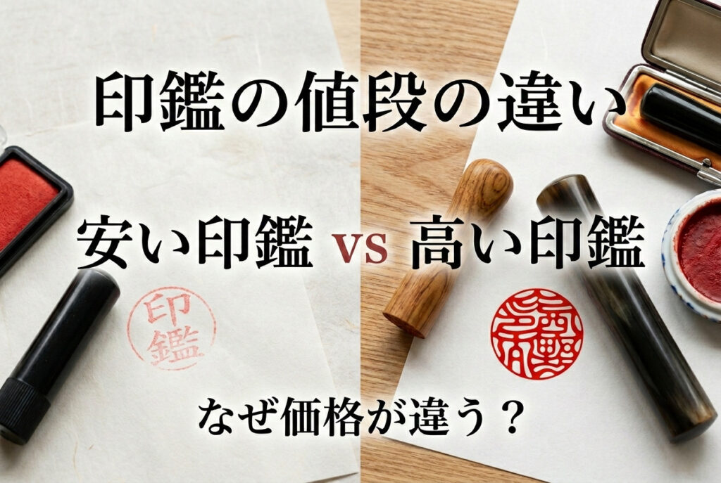 印鑑の値段の違い 安い印鑑と高い印鑑の比較